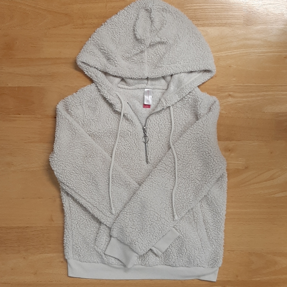 Sherpa quarter zip hoodie